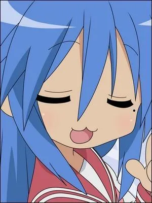 Dans cet anime, Konata Izumi a toujours une bouche de chat et les yeux fermés ! C'est dans :