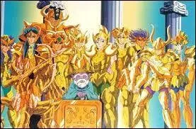 Dans quel fameux manga créé dans les années 80 retrouve-t-on ces personnages en armure d'or ?