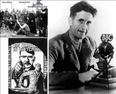 Allons en Grande-Bretagne ! Cette personne n'est pas connue pour son action pendant la 2e Guerre mondiale, il a juste fait partie de le « Home Guard » ! Il est plus connu pour ses écrits qu'il a réalisés, en partie, pendant ce conflit. On pourrait parler de « 1984 », par exemple.
Qui est cet homme ?