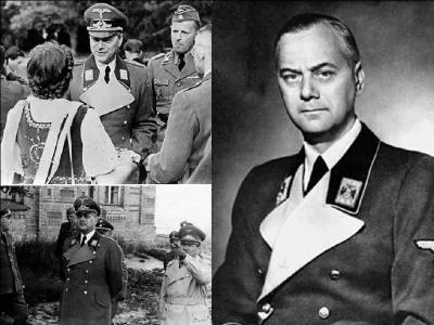 Retournons en Allemagne ! Cet allemand est né en Estonie (alors Russe). Il rentrera en Allemagne en 1917 et intégrera le Parti nazi en 1919. Dès 1927, il prône l'invasion de la Pologne et de la Russie pour des questions raciales. Egalement, il organisera le pillage des uvres d'art appartenant aux Juifs.
Qui est ce monstre ?