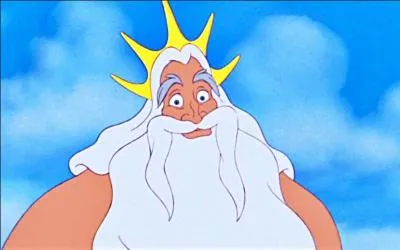 De quelle couleur est la queue du Roi Triton, le père d'Ariel ?