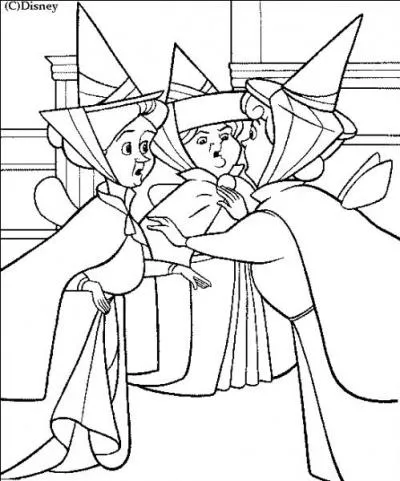 De quelles couleurs sont les trois fées dans "La Belle au Bois Dormant" ?