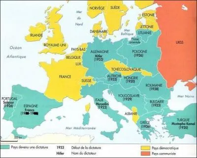 Les trois plus grandes dictatures de l'époque ont participé à cette guerre, quelles sont ses dictatures ?