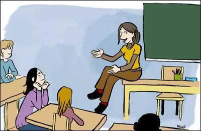 Je suis dans une école, je t'apprends des choses, j'écris parfois au tableau. Je suis...