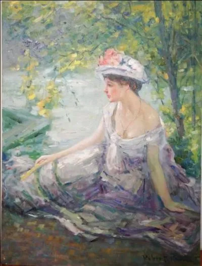 Une bien jolie façon de se reposer, cette toile est signée :