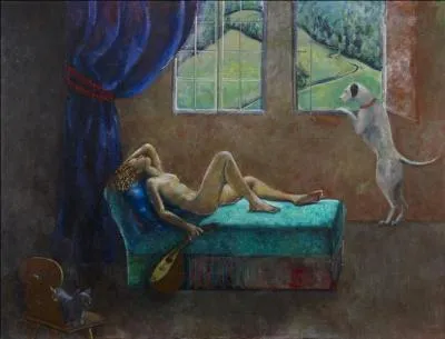 Un peu de repos pour cette jeune fille à la mandoline :