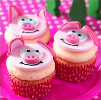 Quels sont les animaux représentés sur ces cupcakes ?