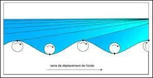 La houle est formée de vagues qui déferlent.