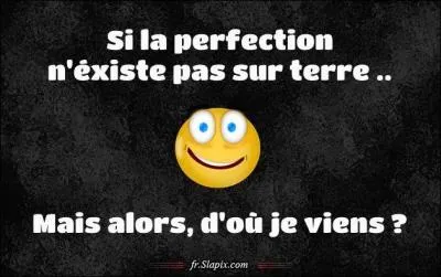 Si tu veux frôler la perfection... '
