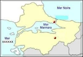 Quel est le nom de la mer désignée par « xxxxx » sur cette photo ?