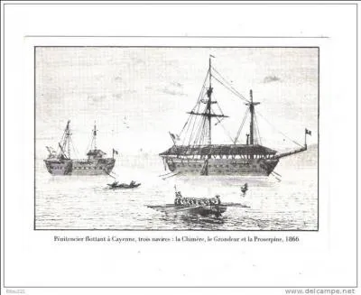 La Chimère, Le Grondeur et La Truite étaient des pénitenciers flottants qui se trouvaient au large de Cayenne et Kourou. Sur quel océan flottaient ces navires ?