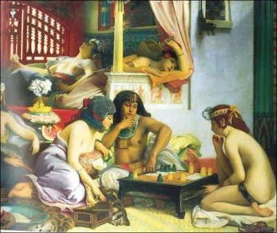 Quel peintre a réalisé cette uvre "Ramsès dans son harem", en 1881 ?