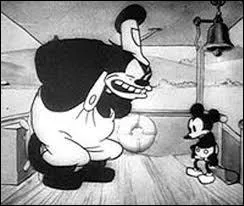 Pour finir, j'ai décidé de rendre hommage à Mickey. Il apparait en 1928, comme moussaillon sur le Steamboat Willie mais qui est le capitaine du bateau ?