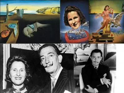 Un membre de ce couple a une vision assez particulière des montres (du temps, en réalité) et un amour pour un certain chocolat. Son épouse sera sa muse.

Quel est-il (réponse 1 ou 2) ?
Quelle est-elle (réponse 3 ou 4) ?