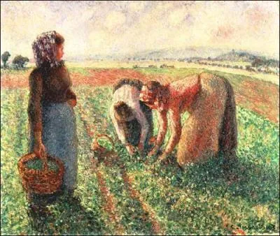 Qui a peint "La récolte des pois" ?