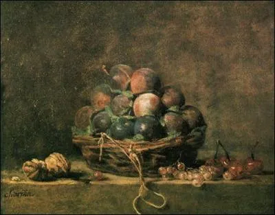 Qui a peint "Panier de prunes avec noix et groseilles" ?