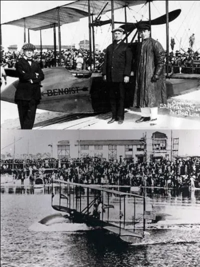 Question 13 : 
En 1914, la première ligne commerciale régulière est ouverte. Cette ligne dessert les villes de Saint-Petersburg et Tampa (Floride, USA). C'est une idée de l'entrepreneur américain P.E. Fansler.
Mais, à votre avis, combien de passagers pouvaient monter à bord ?