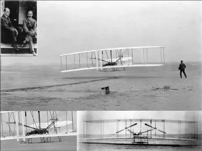 Le 17 décembre 1903, les frères Wright réalisent le premier vol officiel d'un être humain à bord d'un « plus lourd que l'air ». Ce fut l'un des deux frères qui pilota le « Wright Flyer ».
Seriez-vous capable de nommer le pilote de cet avion ?