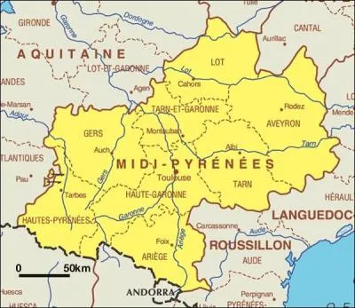Cette région du sud de la France est de tradition occitane, elle est située entre l'Aquitaine et le Languedoc-Roussillon. Quelle est cette région ?