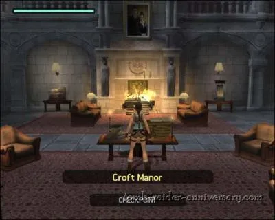 Quelle est la particularité du manoir des Croft dans Tomb Raider Anniversary ?