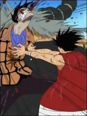 Épisode 122 - Comment se déroule le deuxième combat entre Luffy et Crocodile, dans le jardin du palais d'Alubarna ?