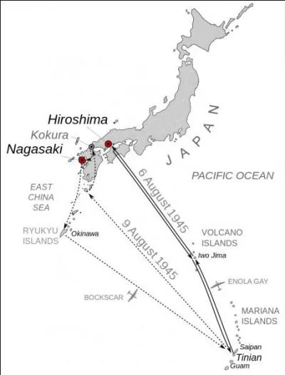 Après la défaite de l'Allemagne nazie et de ses alliés en Europe, il faut conclure la guerre dans le Pacifique. Quelle arme terrifiante est utilisée pour la première fois sur le Japon ?