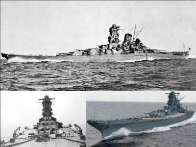 Avec mon « sister-ship », je suis le plus grand cuirassé au monde. Egalement, j'ai été équipée des plus gros canons qu'un navire pouvait recevoir (460 mm). Ma dernière mission était une mission suicidaire. Je fus coulé par l'attaque de l'aéronavale US.
Quel est ce cuirassé ?