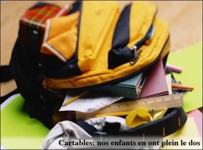 Quel est le poids moyen d'un cartable au collège ?