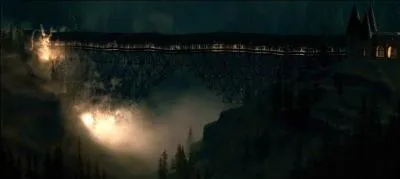L'Armée de Dumbledore se répartit les tâches lors de la Bataille de Poudlard. Alors que Harry Potter part chercher les Horcruxes avec Ron Weasley et Hermione Granger, Neville Londubat surveille, avec quelques alliés, le pont de pierre. Par qui est-il pris d'assaut ?