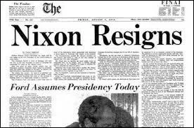En 1974, le président américain a dû démissionner à cause du « Scandale du Watergate » révélé par le journal « The New York Times ».