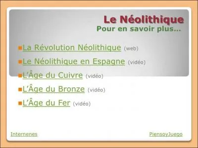 On remonte à la préhistoire. Si je vous dis "chalcolithique", quel est cet âge ?