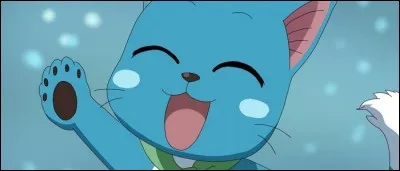 Dans "Fairy Tail", il est le partenaire et meilleur ami de Natsu. 
Il s'appelle :