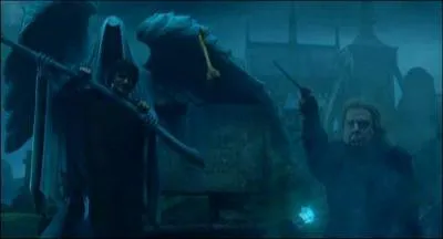 Harry Potter et Cédric Diggory touchent le trophée en même temps. Le trophée étant un portoloin, les deux élèves de Poudlard sont transportés hors de l'école. Où atterrissent-ils quelques instants plus tard ?