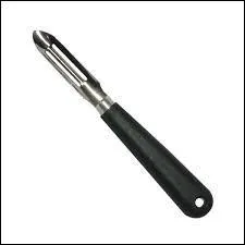 Un "économe" désigne ce modèle de petit couteau, dont la lame se compose de deux fentes, très utiles pour l'usage de cet ustensile. Ce dernier est également connu sous l'appellation de :