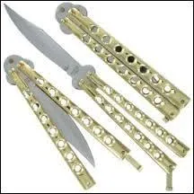 Avec un peu de pratique (et beaucoup d'adresse), l'ouverture de ce couteau pliable s'effectue par quelques mouvements brefs du poignet. Ce modèle de couteau porte le nom de :