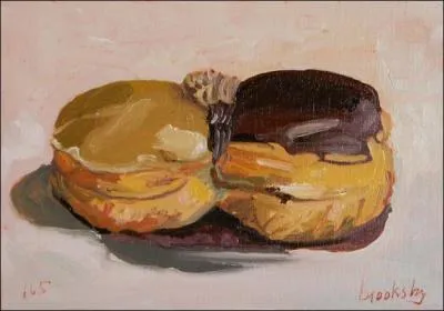 Aidez-moi à demander ce gâteau constitué de deux boules, l'une au chocolat, l'autre au café :