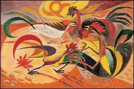 Qui a peint "Les coqs rouges" ?