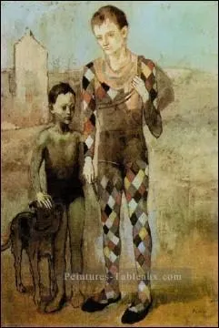 Qui a peint "Deux saltimbanques avec un chien" ?