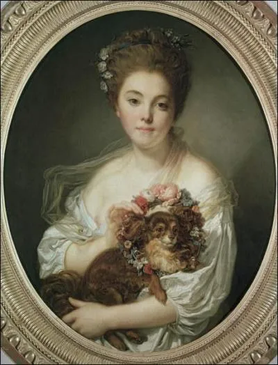 Qui a réalisé le portrait de madame de Porcin et son chien ?