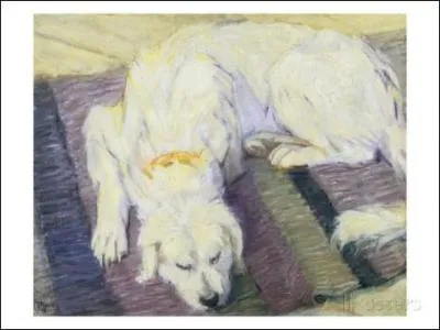 Qui a peint "Chien allongé" ?