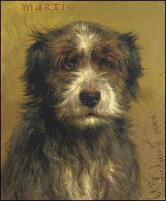 Quelle est cette femme, spécialisée dans la peinture animalière, qui a réalisé le portrait de ce chien nommé Martin ?