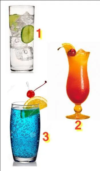 Je vous ai préparé un cocktail "Gin Tonic". Quel verre allez-vous choisir ?