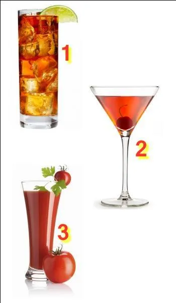 Je vous ai préparé un cocktail "Bloody Mary". Quel verre allez-vous choisir ?