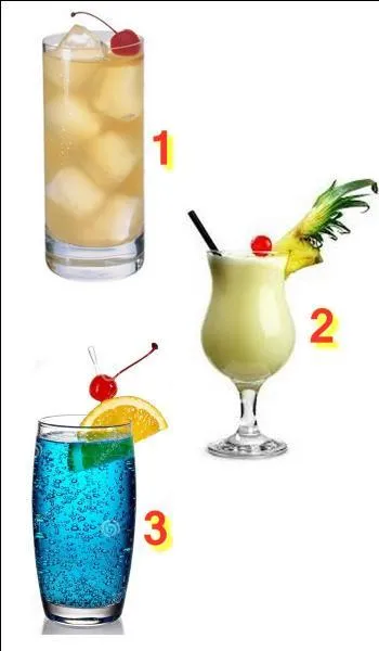 Je vous ai préparé un cocktail "Piña colada". Quel verre allez-vous choisir ?