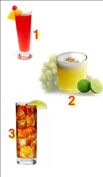 Je vous ai préparé un cocktail "Pisco sour". Quel verre allez-vous choisir ?