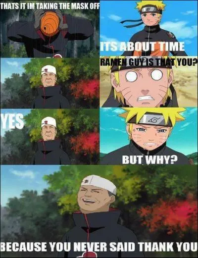 Pourquoi ! Pourquoi ! En vérité, Tobi est Ichiraku mais pourquoi ?