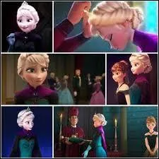 Que fait Elsa le jour de son couronnement ?