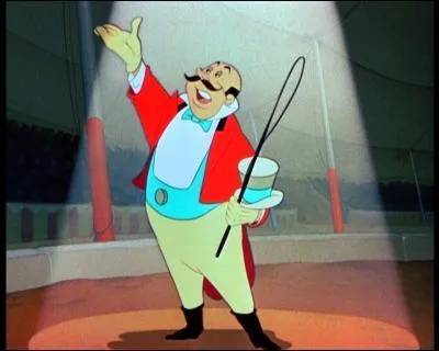 Jacques Dynam a doublé quelques personnages Disney, par exemple, ici, Mr Loyal dans le dessin animé...