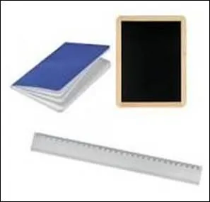 Quel objet la maîtresse n'a-t-elle pas remis à Lino Ventura lors de la distribution de fournitures scolaires ?