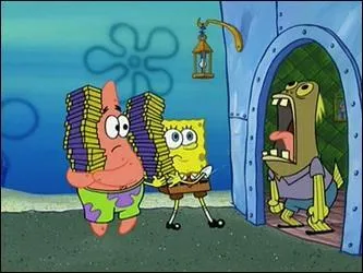 Sur cette image, que vendent Bob et l'étoile de mer ?